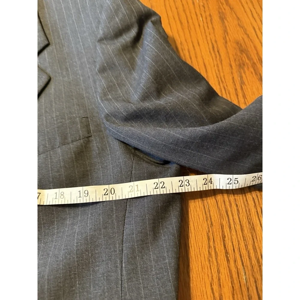 HART SCHAFFNER MARX Blazer Men's 44R‎ Gray Pinstripe Australian Wool
